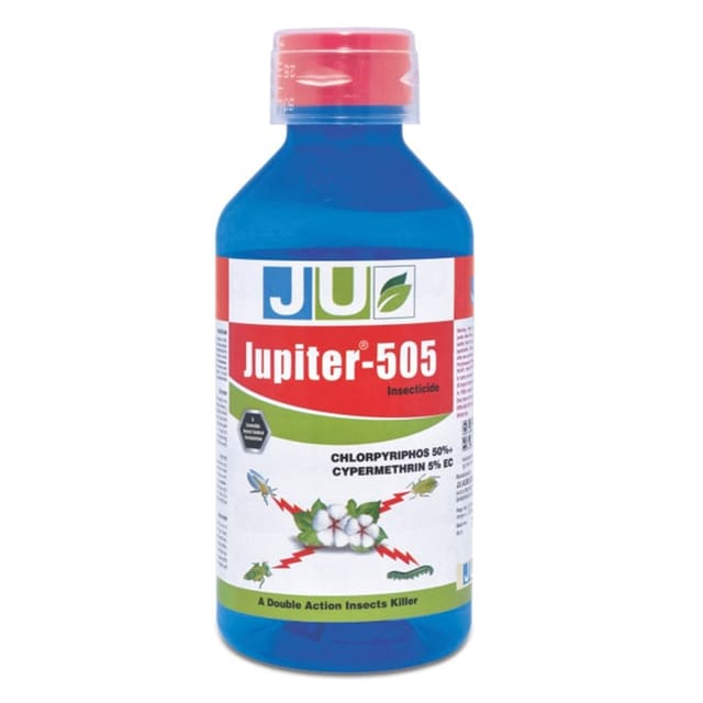 JU JUPITER-505 | क्लोरपाइरीफोस 50 + साइपरमेथ्रिन 5 ईसी | कीटनाशक